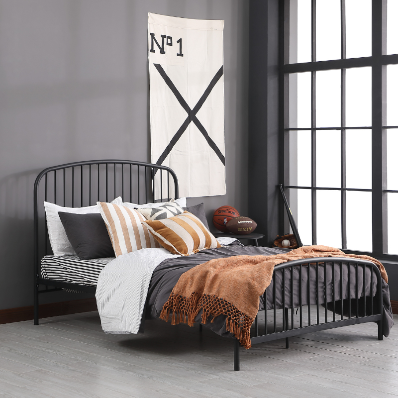 Lullaby Double Bed - Matte Black