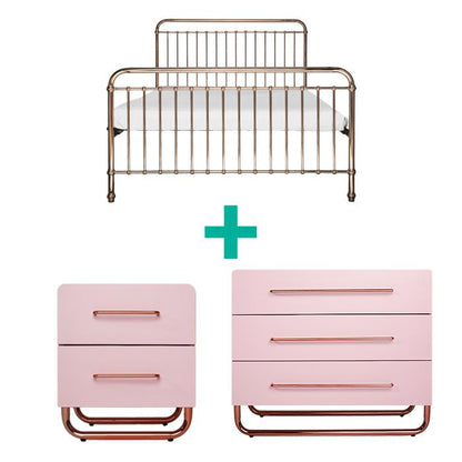Incy Interiors Rose Gold Ultimate Bedroom Package - Double